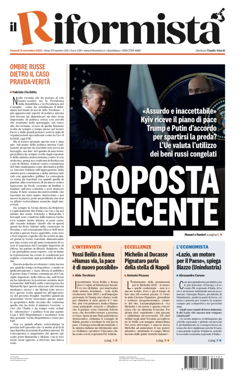 Quotidiano del 21 Novembre 2025