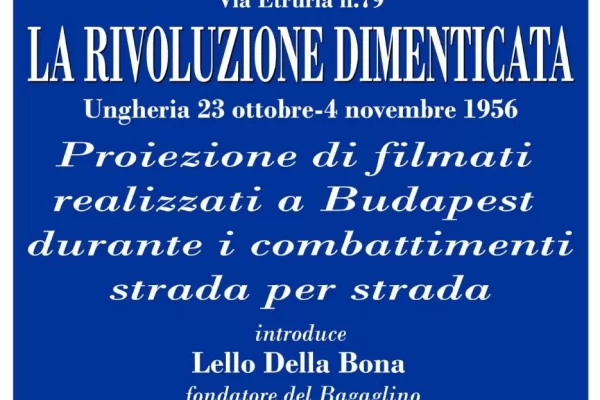 “La Rivoluzione dimenticata”: nuovo incontro in ricordo del 13 novembre 1956