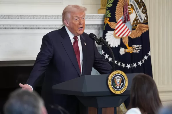 President Donald Trump speaks during a breakfast with Senate and House Republicans in the State Dining Room of the White House, Wednesday, Nov. 5, 2025, in Washington. (AP Photo/Evan Vucci)





Associate Press/ LaPresse
Only Italy and Spain