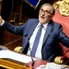 Il Presidente del Senato Ignazio La Russa in occasione dell’esame della legge di bilancio di previsione dello Stato per l’anno finanziario 2026 e bilancio pluriennale per il triennio 2026-2028. Senato, Roma Lunedì 22 Dicembre 2025 (foto Mauro Scrobogna / LaPresse)
The President of the Senate Ignazio La Russa on the occasion of the examination of the State budget law for the 2026 financial year and the multi-year budget for the three-year period 2026-2028. Senate, Rome, Monday December 22 2025. (Photo by Mauro Scrobogna / LaPresse) Il Presidente del Senato Ignazio La Russa in occasione dell’esame della legge di bilancio di previsione dello Stato per l’anno finanziario 2026 e bilancio pluriennale per il triennio 2026-2028. Senato, Roma Lunedì 22 Dicembre 2025 (foto Mauro Scrobogna / LaPresse)
The President of the Senate Ignazio La Russa on the occasion of the examination of the State budget law for the 2026 financial year and the multi-year budget for the three-year period 2026-2028. Senate, Rome, Monday December 22 2025. (Photo by Mauro Scrobogna / LaPresse)