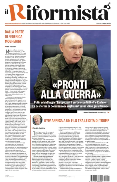 Quotidiano del 3 Dicembre 2025