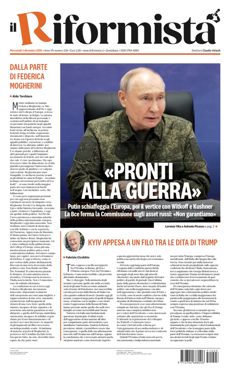 Quotidiano del 3 Dicembre 2025