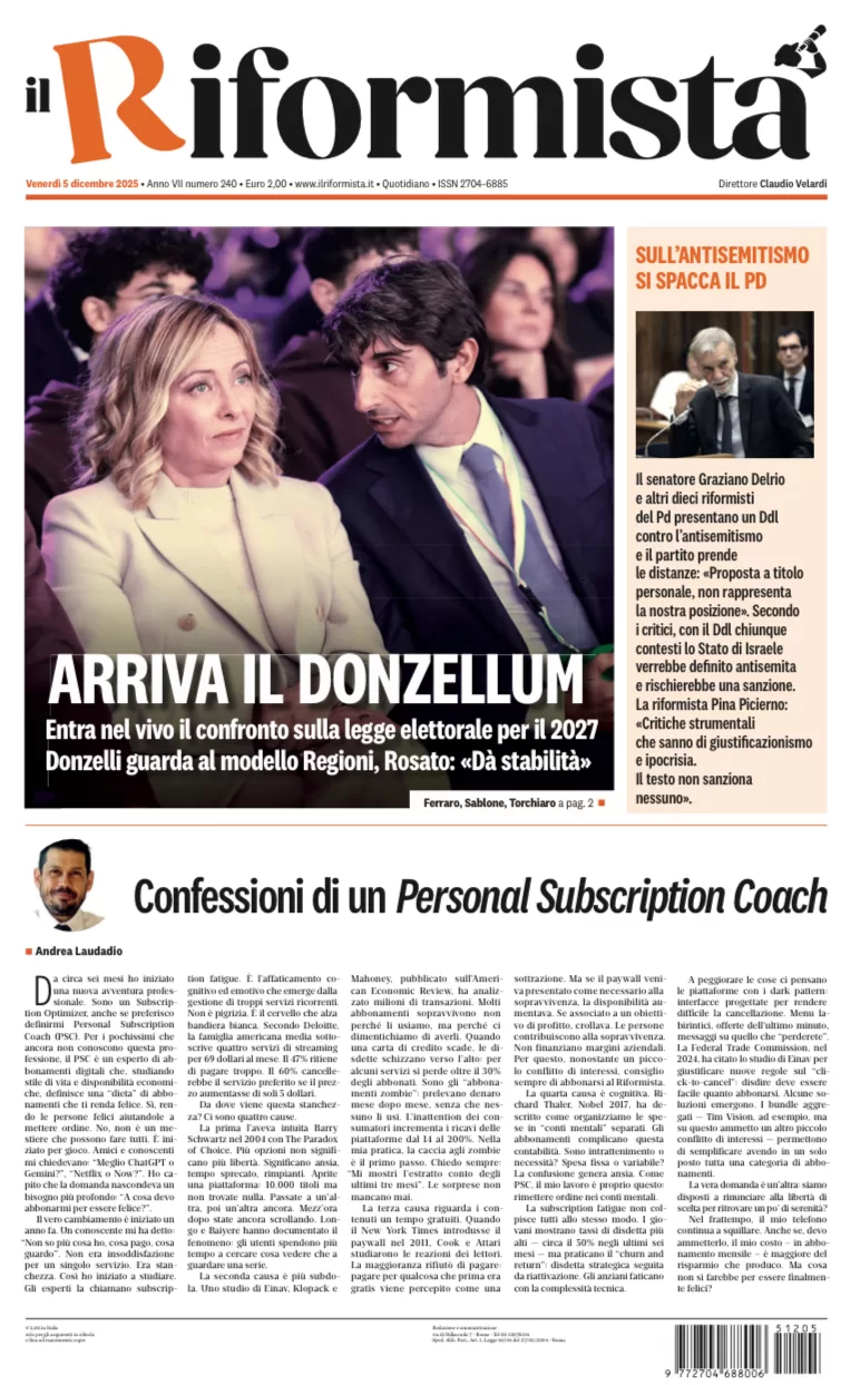 Quotidiano del 5 Dicembre 2025