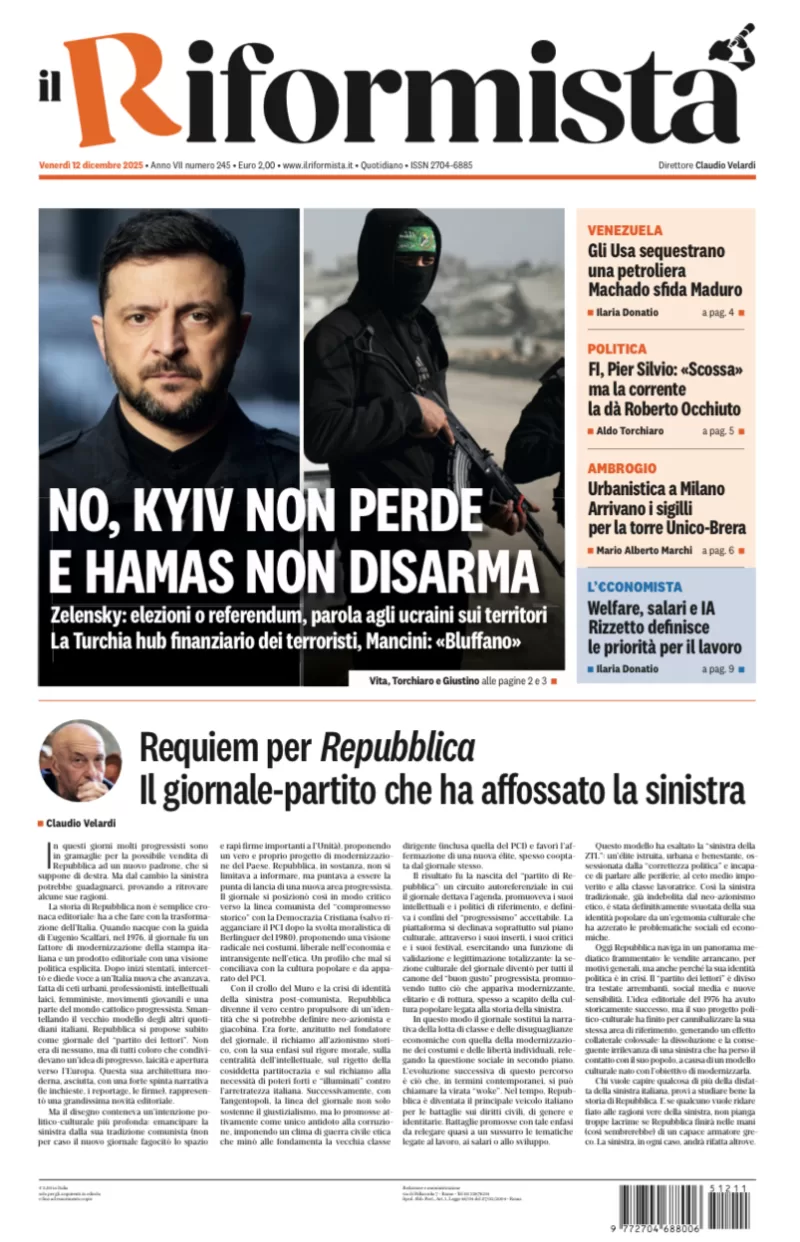 Quotidiano del 12 Dicembre 2025