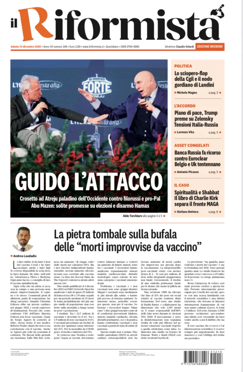 Quotidiano del 13 Dicembre 2025