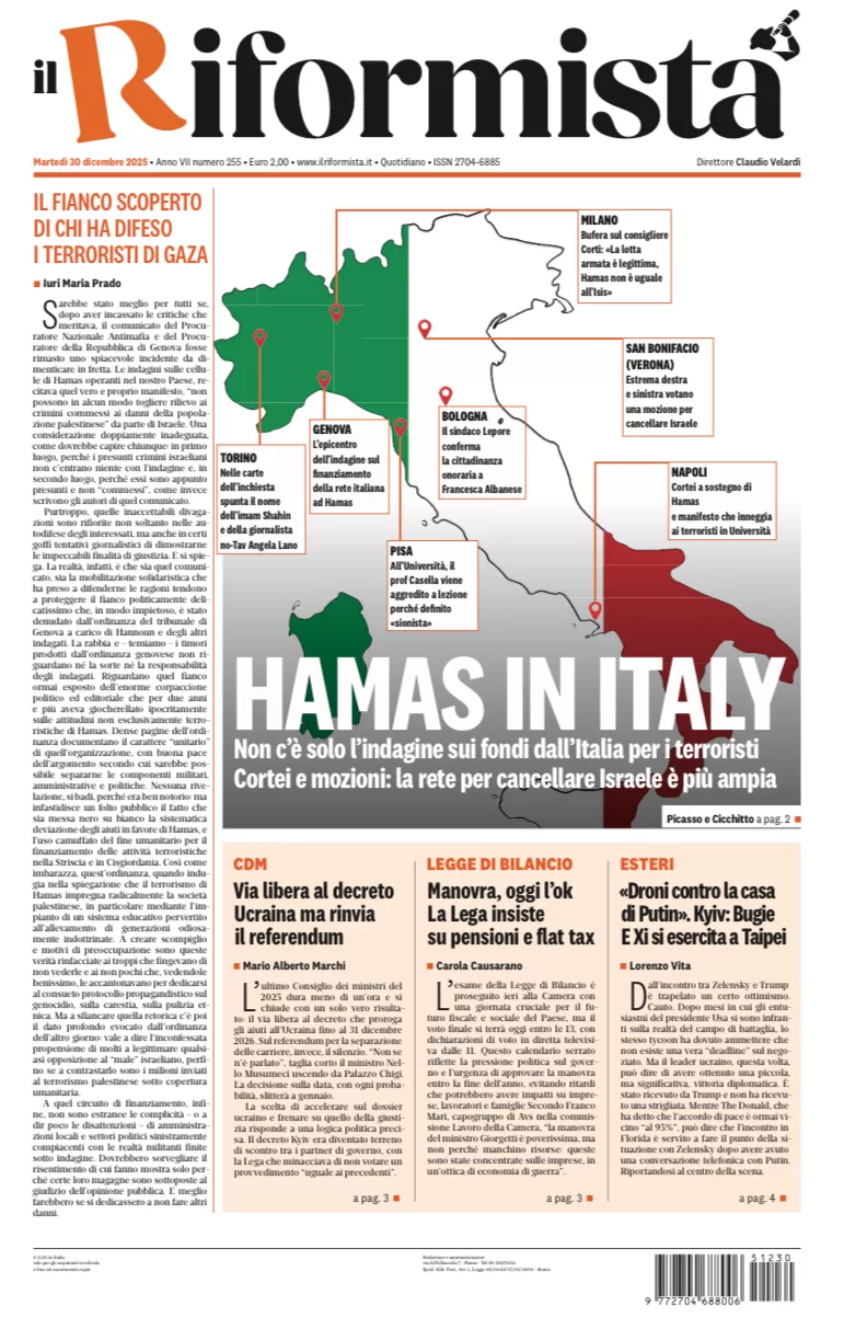 Quotidiano del 30 Dicembre 2025