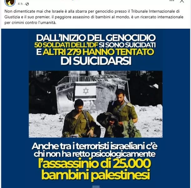Gaza, la narrazione pericolosa di Alessandro Di Battista che prende i suicidi nell’Idf e li spaccia per prova