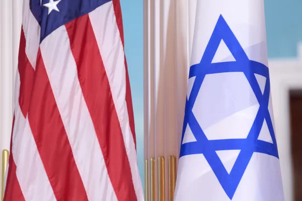 The U.S. and Israeli flags are seen ahead of a meeting of Secretary of State Marco Rubio and Israel’s Foreign Minister Gideon Sa’ar, at the State Department, in Washington, Wednesday, Dec. 10, 2025. (AP Photo/Jacquelyn Martin)