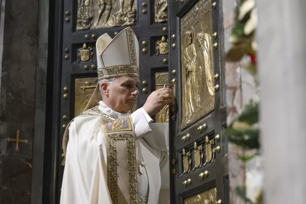Papa Leone XIV  Chiusura della Porta Santa  a  San Pietro, Città del Vaticano 6 gennaio 2026 (Foto Vatican Media/LaPresse) 

DISTRIBUTION FREE OF CHARGE – NOT FOR SALE