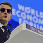 French President Emmanuel Macron speaks during the Annual Meeting of the World Economic Forum in Davos, Switzerland, Tuesday, Jan. 20, 2026. (AP Photo/Markus Schreiber)





Associate Press/ LaPresse
Only Italy and Spain