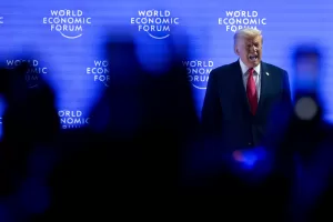 President Donald Trump enters the stage during the 56th annual meeting of the World Economic Forum, WEF, in Davos, Switzerland, Wednesday, Jan. 21, 2026. (Gian Ehrenzeller/Keystone via AP)





Associate Press/ LaPresse
Only Italy and Spain