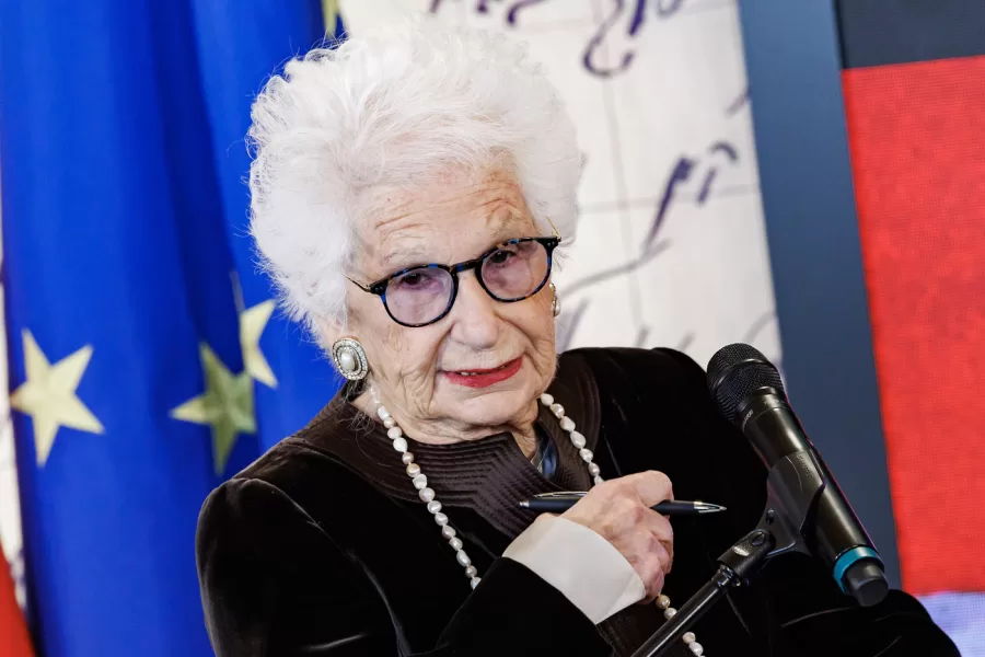 Liliana Segre al Quirinale in occasione della celebrazione del Giorno della Memoria, Roma, Martedì 27 Gennaio 2026 (Foto Roberto Monaldo / LaPresse) 

Liliana Segre at the Quirinale Palace during the celebration of Holocaust Remembrance Day, Rome, Tuesday, January 27, 2026 (Photo by Roberto Monaldo /LaPresse)