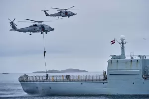 FILE – Danish military forces participate in an exercise with hundreds of troops from several European NATO members in the Arctic Ocean in Nuuk, Greenland, Sept. 15, 2025. (AP Photo/Ebrahim Noroozi, File)