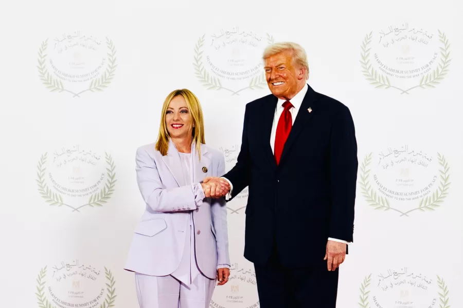 LA PRESIDENTE DEL CONSIGLIO GIORGIA MELONI, DONALD TRUMP PRESIDENTE USA