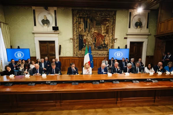 CABINA DI REGIA SUL PIANO MATTEI, IL PRESIDENTE MELONI PRESIEDE LA RIUNIONE A PALAZZO CHIGI