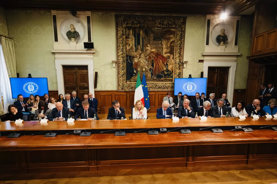 CABINA DI REGIA SUL PIANO MATTEI, IL PRESIDENTE MELONI PRESIEDE LA RIUNIONE A PALAZZO CHIGI