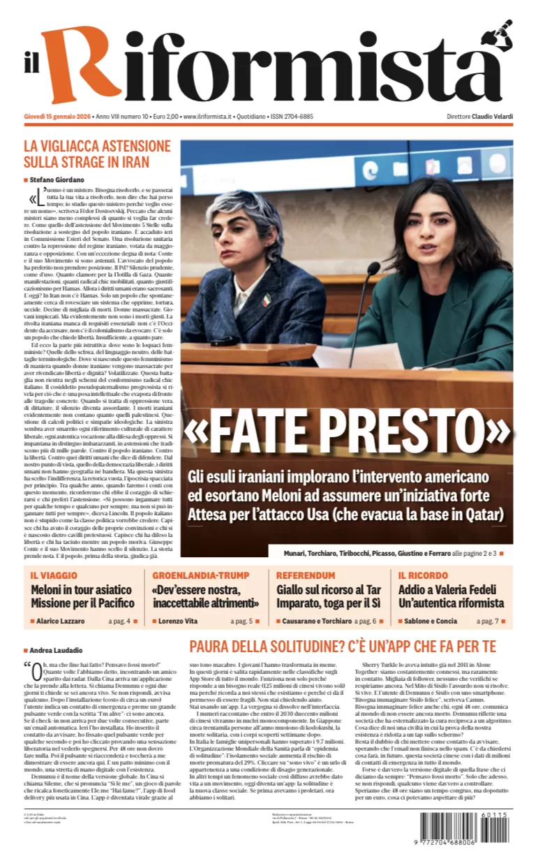 Quotidiano del 15 Gennaio 2026