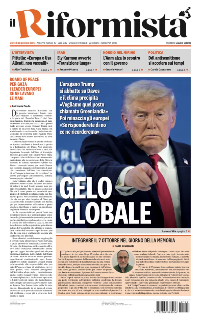 Quotidiano del 22 Gennaio 2026