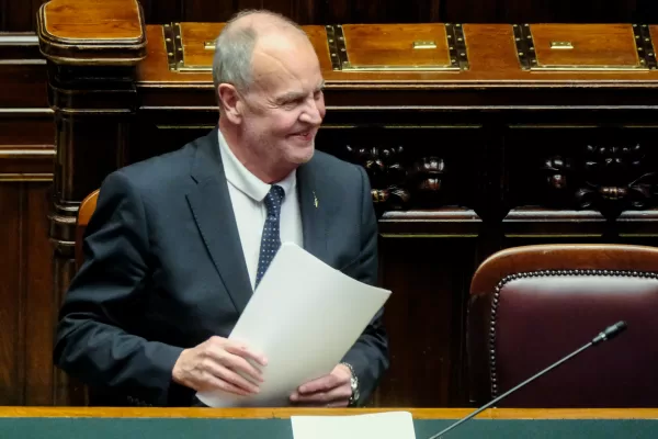 Roberto Calderoli Ministro agli Affari regionali e autonomia, durante lo svolgimento del question time alla Camera dei Deputati a Roma, Mercoledì, 12 Novembre 2025 (foto Mauro Scrobogna / LaPresse) 

 Roberto Calderoli Minister for Regional Affairs and Autonomy, in occasion of the question time in the Chamber of Deputies in Rome, Wednesday,   November 12 2025. (Photo by Mauro Scrobogna / LaPresse )