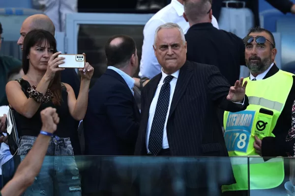 Lazios Presidente Claudio Lotito   during the Serie A soccer match between Lazio and Roma at the Olympic Stadium in Rome, southern italy – Sunday, September 21 , 2025. Sport – Soccer . 
(Photo by Alessandro Garofalo/LaPresse)