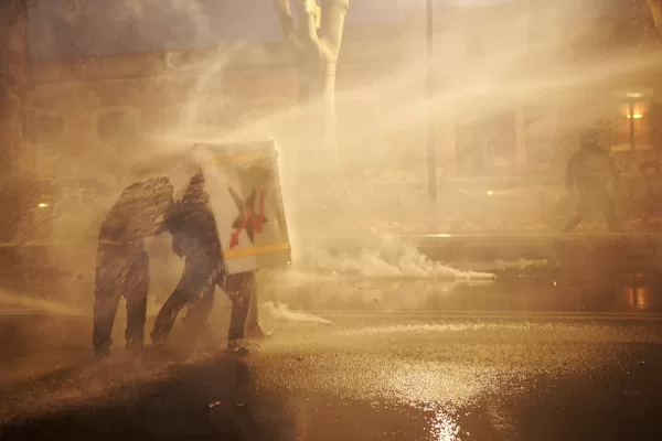 Scontri a corteo Nazionale in solidarietà al Centro Sociale Askatasuna di Corso Regina 47 a Torino, sgomberato lo scorso Dicembre 
 – Sabato, January 31, 2026. News  (Photo by Marco Alpozzi/Lapresse)

Clashes at the National march in solidarity with the Askatasuna Social Center in Corso Regina 47, Turin, evicted last December 
 – Saturday, January 31, 2026. News  (Photo by Marco Alpozzi/Lapresse)