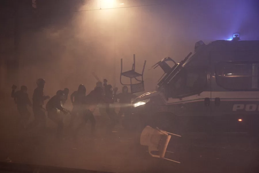 Scontri a corteo Nazionale in solidarietà al Centro Sociale Askatasuna di Corso Regina 47 a Torino, sgomberato lo scorso Dicembre 
 – Sabato, January 31, 2026. News  (Photo by Marco Alpozzi/Lapresse)

Clashes at the National march in solidarity with the Askatasuna Social Center in Corso Regina 47, Turin, evicted last December 
 – Saturday, January 31, 2026. News  (Photo by Marco Alpozzi/Lapresse)