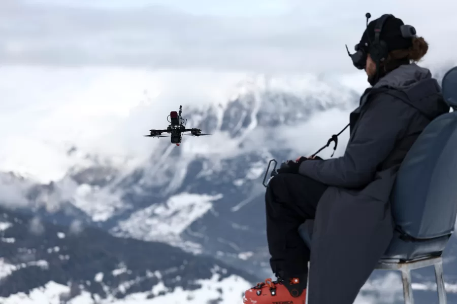A drone operator captures video ahead of an alpine ski, men’s Super G race, at the 2026 Winter Olympics, in Bormio, Italy, Wednesday, Feb. 11, 2026. (AP Photo/Gabriele Facciotti)





Associate Press/ LaPresse
Only Italy and Spain