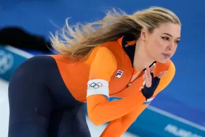 Jutta Leerdam of the Netherlands took a silver medal in the women’s 500 meters speedskating race at the 2026 Winter Olympics, in Milan, Italy, Sunday, Feb. 15, 2026. (AP Photo/Luca Bruno) Jutta Leerdam of the Netherlands took a silver medal in the women’s 500 meters speedskating race at the 2026 Winter Olympics, in Milan, Italy, Sunday, Feb. 15, 2026. (AP Photo/Luca Bruno)