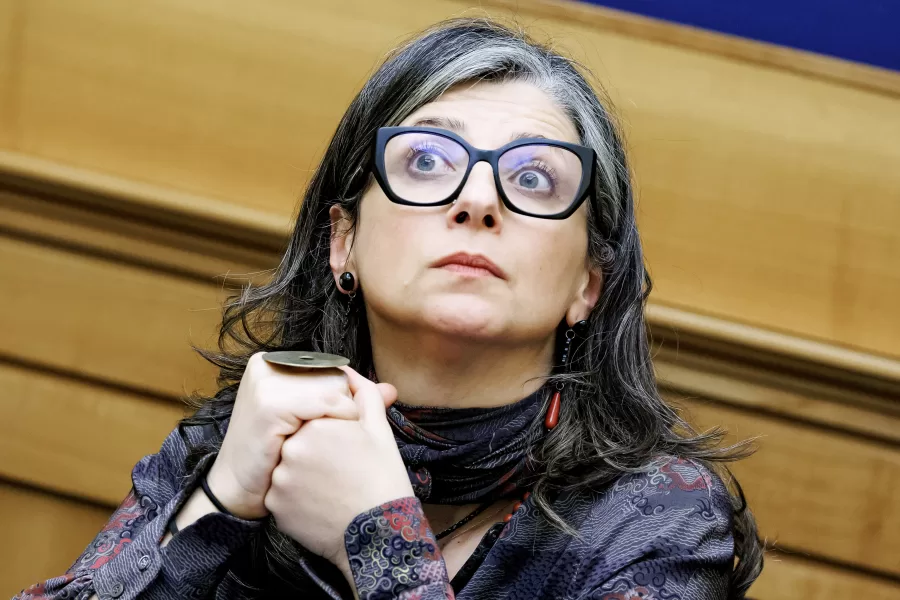 La Relatrice speciale ONU per i territori palestinesi occupati Francesca Albanese nella sala stampa della Camera dei deputati in occasione della presentazione del nuovo Rapporto su Gaza dal titolo “Genocidio di Gaza: un crimine collettivo”, Roma, Martedì 3 Febbraio 2026 (Foto Roberto Monaldo / LaPresse) 

UN Special Rapporteur for the Occupied Palestinian Territories Francesca Albanese in the press room of the Chamber of deputies during the presentation of the new Report on Gaza entitled “Genocide in Gaza: a collective crime”, Rome, Tuesday February 3, 2026 (Photo by Roberto Monaldo /LaPresse)
