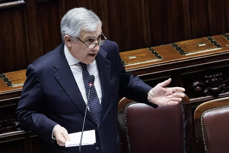 Il ministro degli Esteri Antonio Tajani nell’aula della Camera dei deputati durante le comunicazioni sugli sviluppi relativi al piano di pace per la Striscia di Gaza e alla presenza dell’Italia nel Board of Peace, Roma, Martedì 17 Febbraio 2026 (Foto Roberto Monaldo / LaPresse) 

Foreign minister Antonio Tajani addresses the Chamber of deputies on developments regarding the peace plan for the Gaza Strip and Italy’s presence on the Board of Peace, Rome, Tuesday, February 17, 2026 (Photo by Roberto Monaldo / LaPresse)