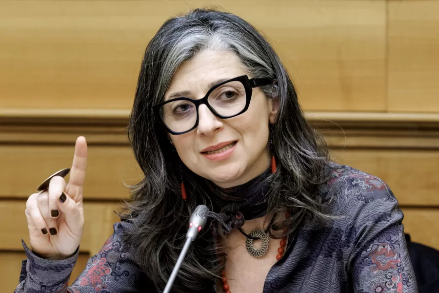La Relatrice speciale ONU per i territori palestinesi occupati Francesca Albanese nella sala stampa della Camera dei deputati in occasione della presentazione del nuovo Rapporto su Gaza dal titolo “Genocidio di Gaza: un crimine collettivo”, Roma, Martedì 3 Febbraio 2026 (Foto Roberto Monaldo / LaPresse) 

UN Special Rapporteur for the Occupied Palestinian Territories Francesca Albanese in the press room of the Chamber of deputies during the presentation of the new Report on Gaza entitled “Genocide in Gaza: a collective crime”, Rome, Tuesday February 3, 2026 (Photo by Roberto Monaldo /LaPresse)