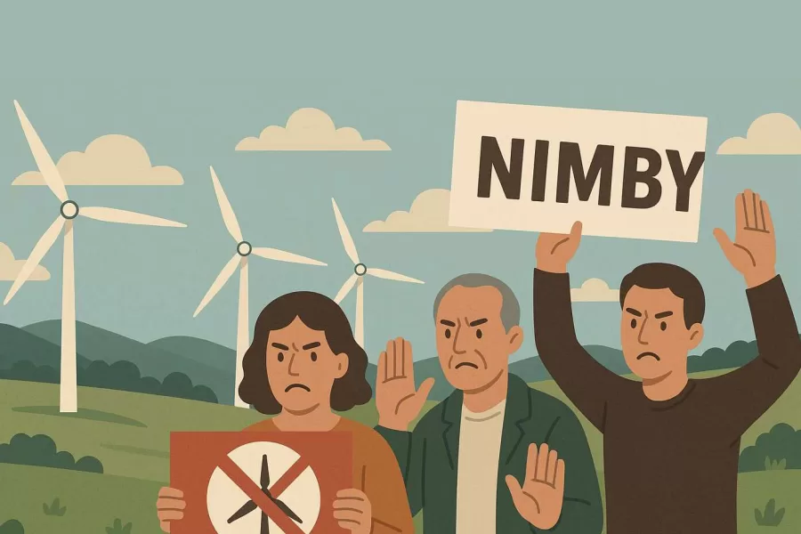 Tutti d’accordo sulla transizione energetica, ma nei fatti il consenso si dissolve. Il fenomeno del NIMBY