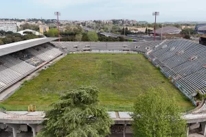 The Flaminio Stadium in disuse in Rome, Italy – April 11, 2024 ( Photo by Alfredo Falcone/LaPresse )  ( Photo by Alfredo Falcone/LaPresse )