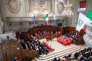 31 GEN 2026
BO – Aula «V. Bachelet», Corte d’Appello, Palazzo Baciocchi, Cerimonia
d’inaugurazione dell’Anno Giudiziario 2026
(Photo Guido Calamosca / LaPresse)

31 JAN 2026
BO – Bologna Court of Assizes press conference for the judicial year, with the presence of the president, Dr. Marilena Rizzo
(Guido Calamosca/ LaPresse )