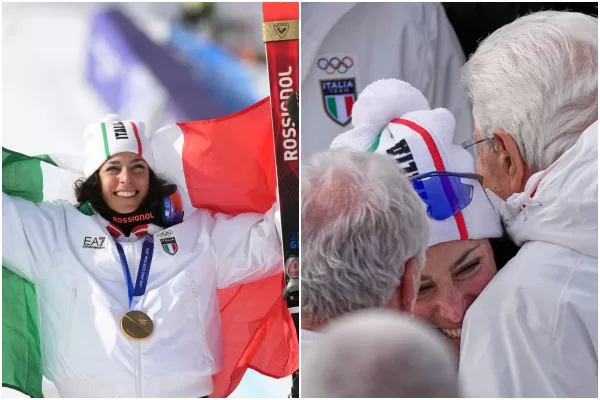 Trionfo Brignone nel Super G, oro alle Olimpiadi dopo l’incubo infortunio: l’incredulità e l’abbraccio con Mattarella