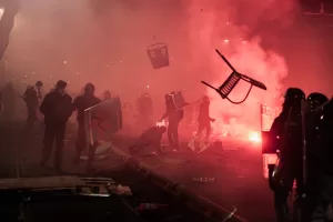 Scontri a corteo Nazionale in solidarietà al Centro Sociale Askatasuna di Corso Regina 47 a Torino, sgomberato lo scorso Dicembre – Sabato, January 31, 2026. News (Photo by Marco Alpozzi/Lapresse)
Clashes at the National march in solidarity with the Askatasuna Social Center in Corso Regina 47, Turin, evicted last December – Saturday, January 31, 2026. News (Photo by Marco Alpozzi/Lapresse) Scontri a corteo Nazionale in solidarietà al Centro Sociale Askatasuna di Corso Regina 47 a Torino, sgomberato lo scorso Dicembre – Sabato, January 31, 2026. News (Photo by Marco Alpozzi/Lapresse)
Clashes at the National march in solidarity with the Askatasuna Social Center in Corso Regina 47, Turin, evicted last December – Saturday, January 31, 2026. News (Photo by Marco Alpozzi/Lapresse)