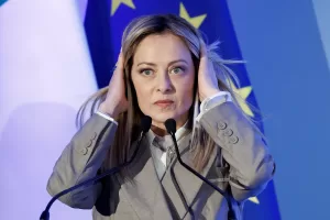 La presidente del Consiglio Giorgia Meloni in occasione del convegno Voto alle donne. La democrazia italiana compie 80 anni, Roma, Martedì 3 Marzo 2026 (Foto Roberto Monaldo / LaPresse) 

Italian premier Giorgia Meloni at the conference “Voto alle donne. La democrazia italiana compie 80 anni, Rome, Tuesday, March 3, 2026 (Photo by Roberto Monaldo / LaPresse)