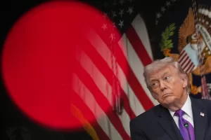 President Donald Trump attends an event for the Ratepayer Protection Pledge, in the Indian Treaty Room of the Eisenhower Executive Office Building in the White House complex in Washington on Wednesday, March 4, 2026. (AP Photo/Jacquelyn Martin)