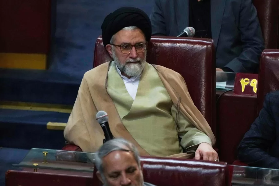 FILE – Iranian Intelligence Minister Esmail Khatib attends the inauguration ceremony of the 6th term of the Assembly of Experts in Tehran, Iran, May 21, 2024. (AP Photo/Vahid Salemi, File)
