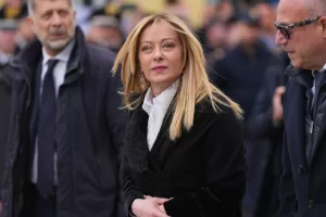 Giorgia Meloni al Funerale del fondatore della Lega Umberto Bossi presso labbazia San Giacomo di Pontida   Milano (Italy) March 22, 2026 (Photo Claudio Furlan/LaPresse)

Funeral of Lega founder Umberto Bossi at the Abbey of San Giacomo in Pontida, Milan (Italy), 22 March 2026 (Photo: Claudio Furlan/LaPresse)