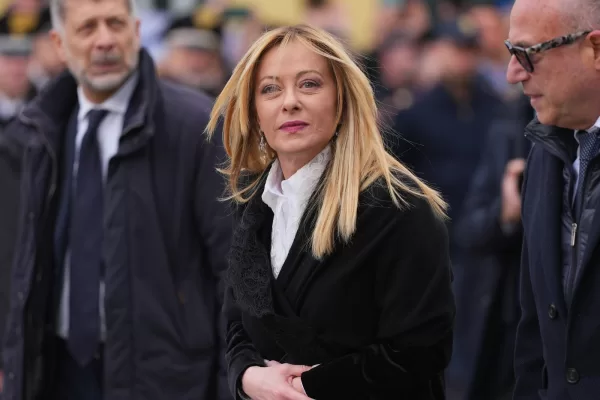 Giorgia Meloni al Funerale del fondatore della Lega Umberto Bossi presso labbazia San Giacomo di Pontida   Milano (Italy) March 22, 2026 (Photo Claudio Furlan/LaPresse)

Funeral of Lega founder Umberto Bossi at the Abbey of San Giacomo in Pontida, Milan (Italy), 22 March 2026 (Photo: Claudio Furlan/LaPresse)