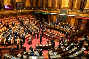 voto di fiducia  per la proroga dell’autorizzazione alla cessione di mezzi, materiali ed equipaggiamenti militari all’Ucraina. Senato, Roma Mercoledì 25 Febbraio 2026 (foto Mauro Scrobogna /LaPresse)

the vote of confidence in extending the authorization for the transfer of military vehicles, materials, and equipment to Ukraine. Senate, Rome, Wednesday February 25 2026 (Photo by Mauro Scrobogna / LaPresse)