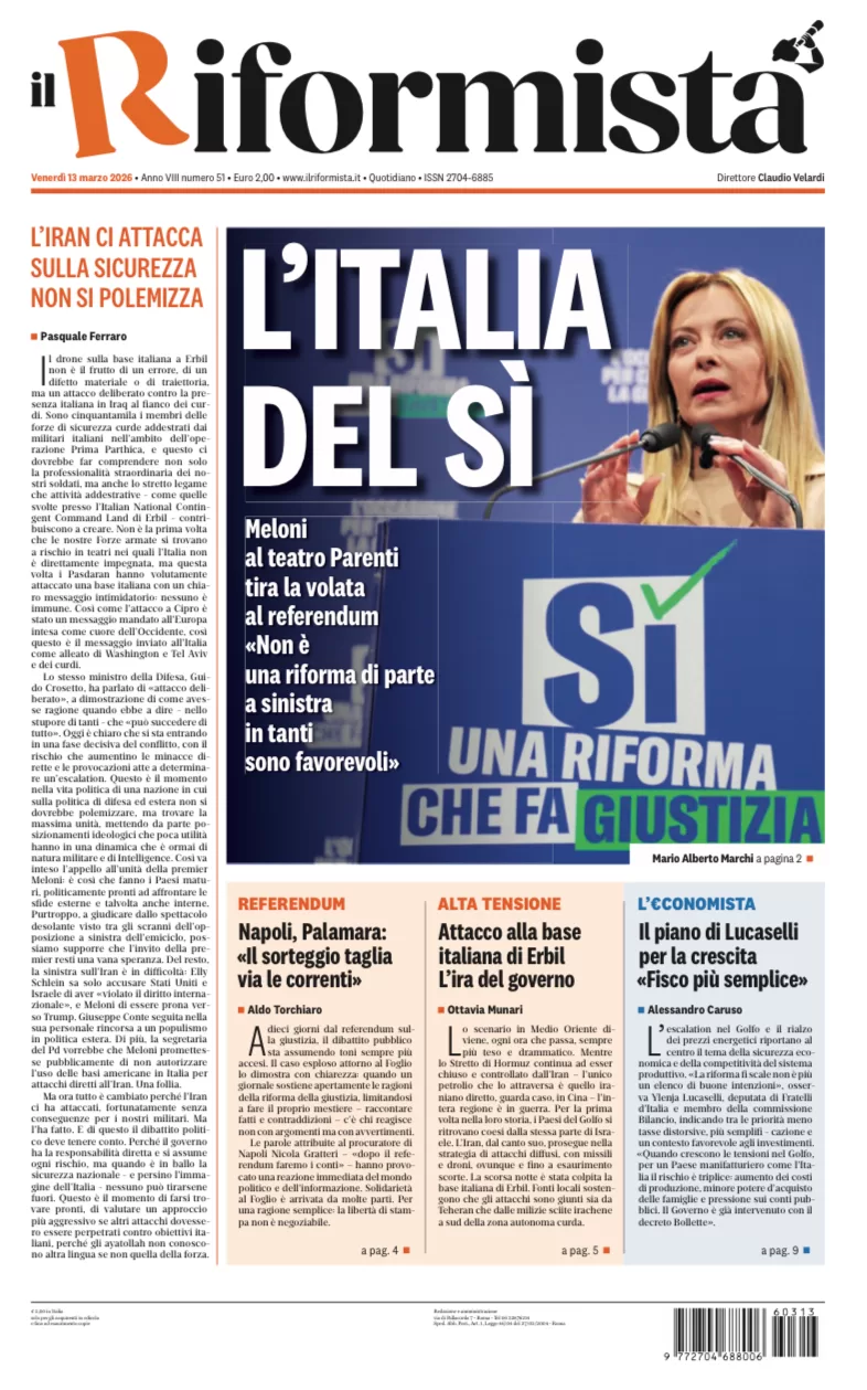Quotidiano del 13 Marzo 2026