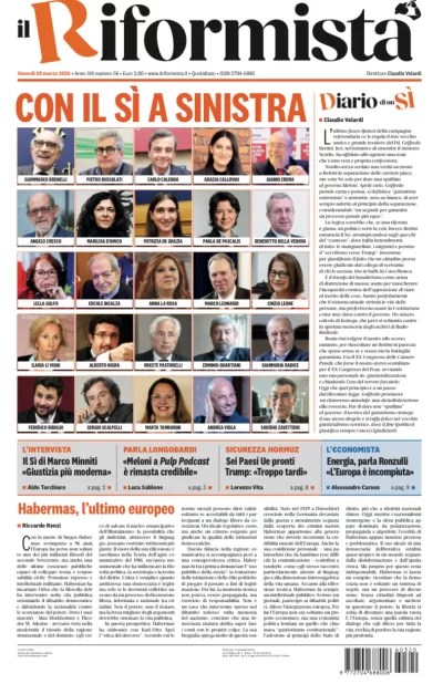 Quotidiano del 20 Marzo 2026