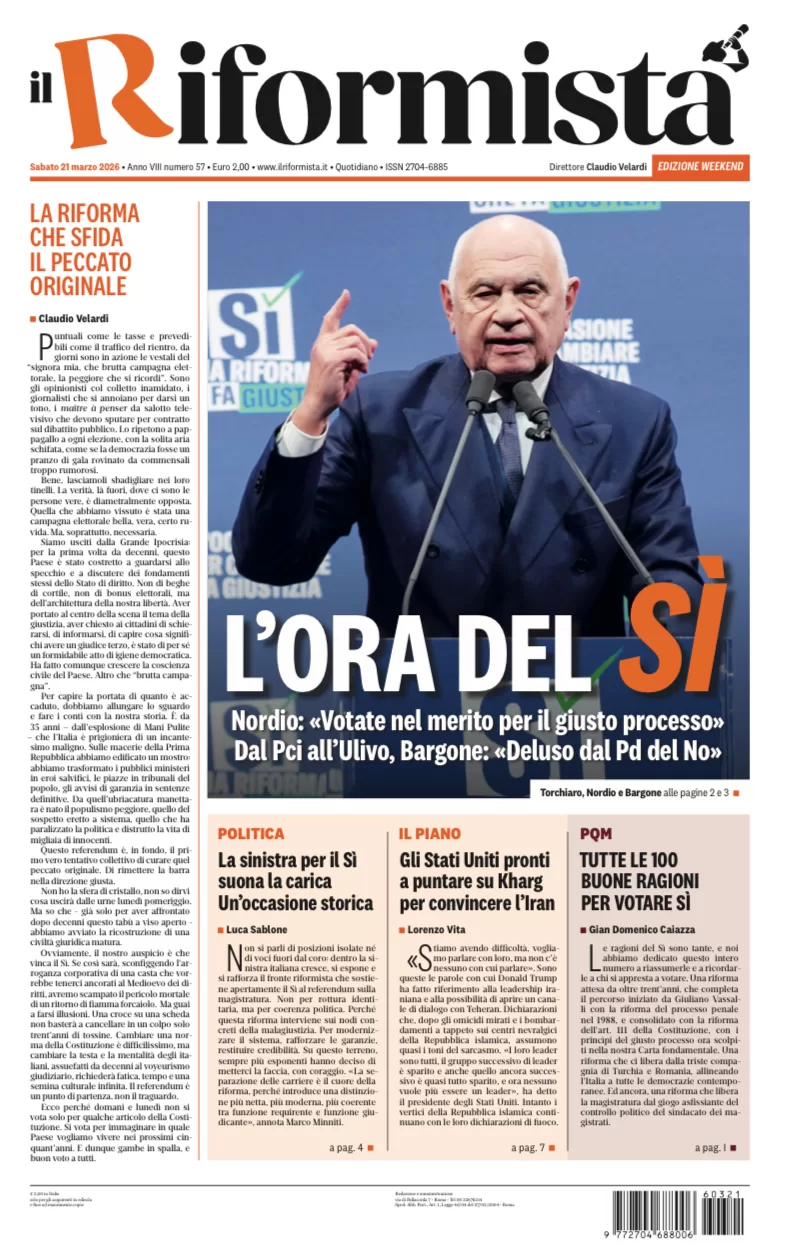 Quotidiano del 21 Marzo 2026