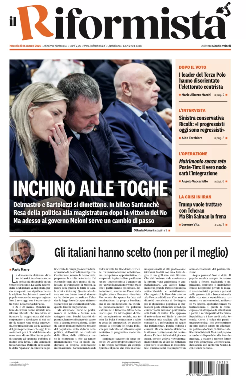 Quotidiano del 25 Marzo 2026