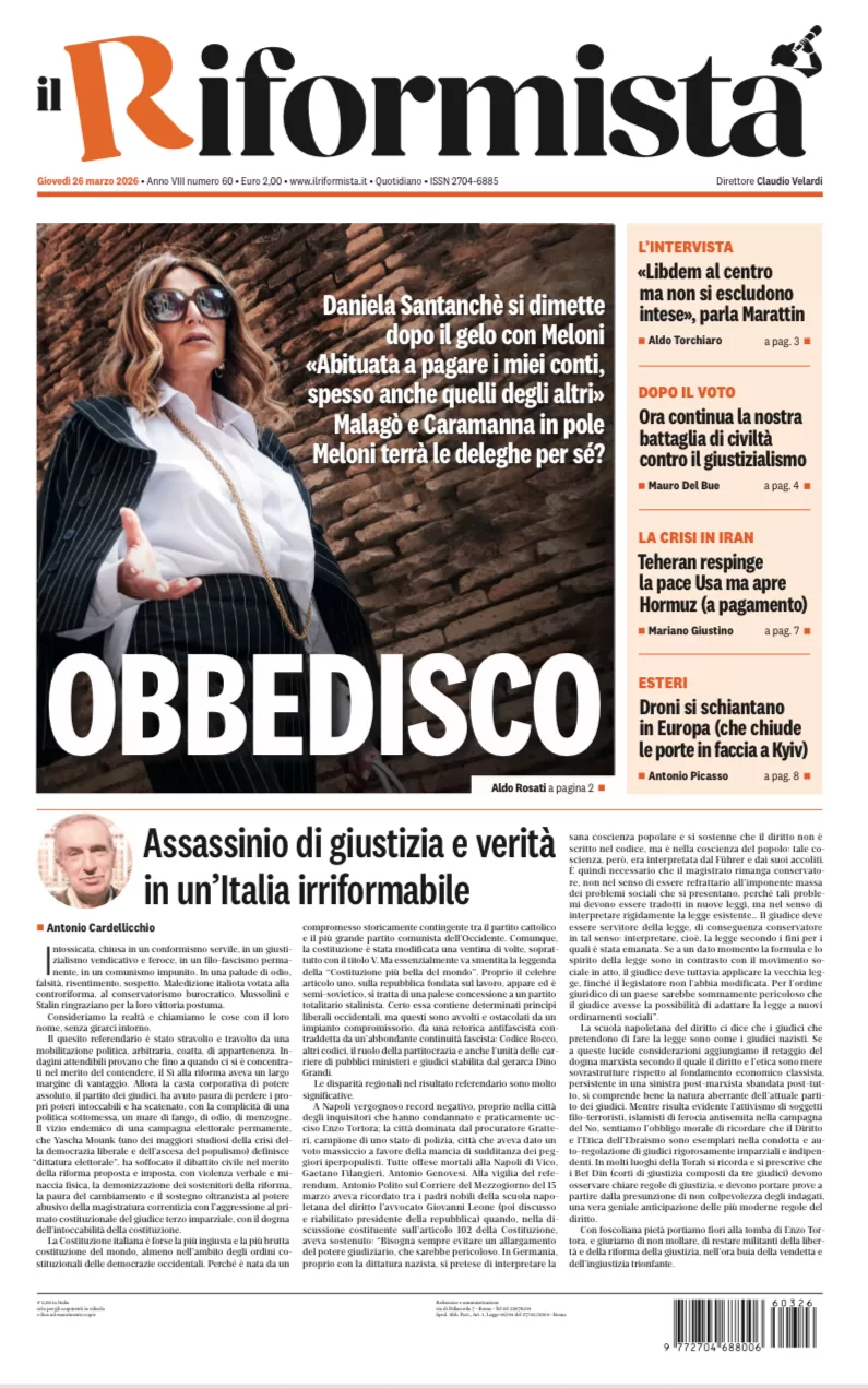 Quotidiano del 26 Marzo 2026