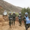 FILE – UNIFIL peacekeepers secure the area in Khardali, southern Lebanon, following a ceasefire between Israel and Hezbollah, Nov. 27, 2024. (AP Photo/Mohammed Zaatari, File)