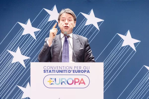 GIuseppe Conte M5S in occasione della iniziativa di +EUROPA ‘ Convention per gli Stati Uniti d’ Europa’. Roma, Sabato 28 Marzo 2026 (photo by Mauro Scrobogna / LaPresse)
GIuseppe Conte M5S on the occasion of the +EUROPA initiative ‘Convention for the United States of Europe’. Rome, Sarurday March 28 2026 (photo by Mauro Scrobogna / LaPresse) GIuseppe Conte M5S in occasione della iniziativa di +EUROPA ‘ Convention per gli Stati Uniti d’ Europa’. Roma, Sabato 28 Marzo 2026 (photo by Mauro Scrobogna / LaPresse)
GIuseppe Conte M5S on the occasion of the +EUROPA initiative ‘Convention for the United States of Europe’. Rome, Sarurday March 28 2026 (photo by Mauro Scrobogna / LaPresse)