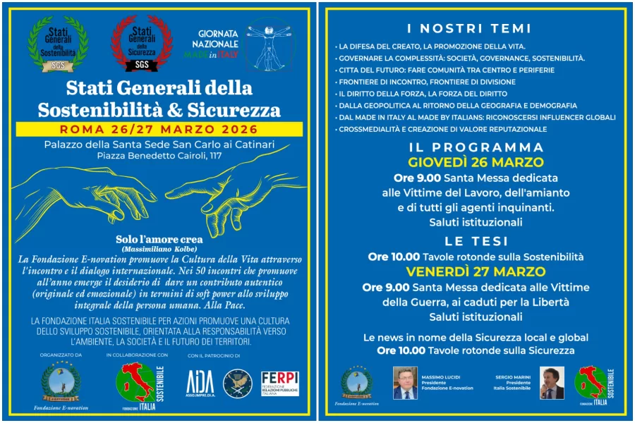 Dopo il referendum basta tifo, tornano i temi: a Roma la sesta edizione degli Stati Generali della Sostenibilità e della Sicurezza